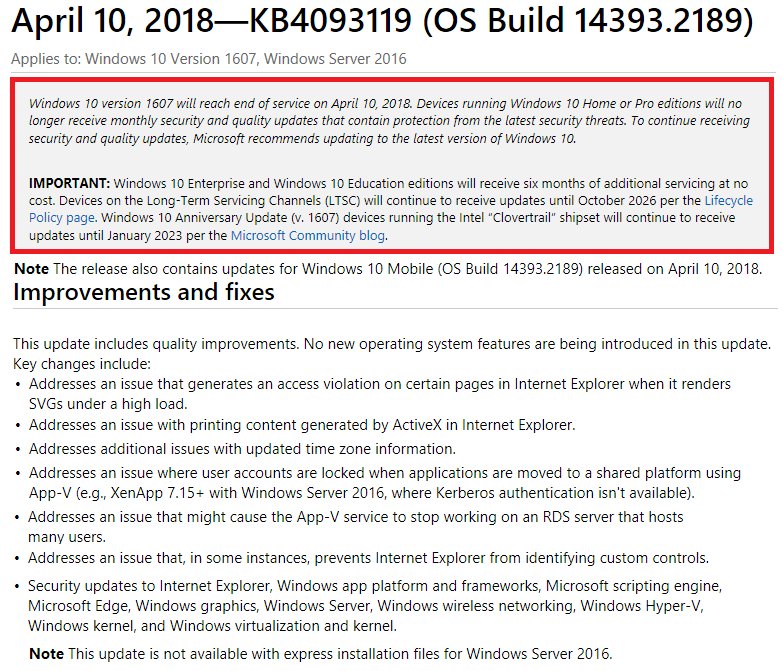 🔮 WZor 👁 no Twitter: "📌 April 10, 2018 #MSFT #PatchDay #CumulativeUpdate