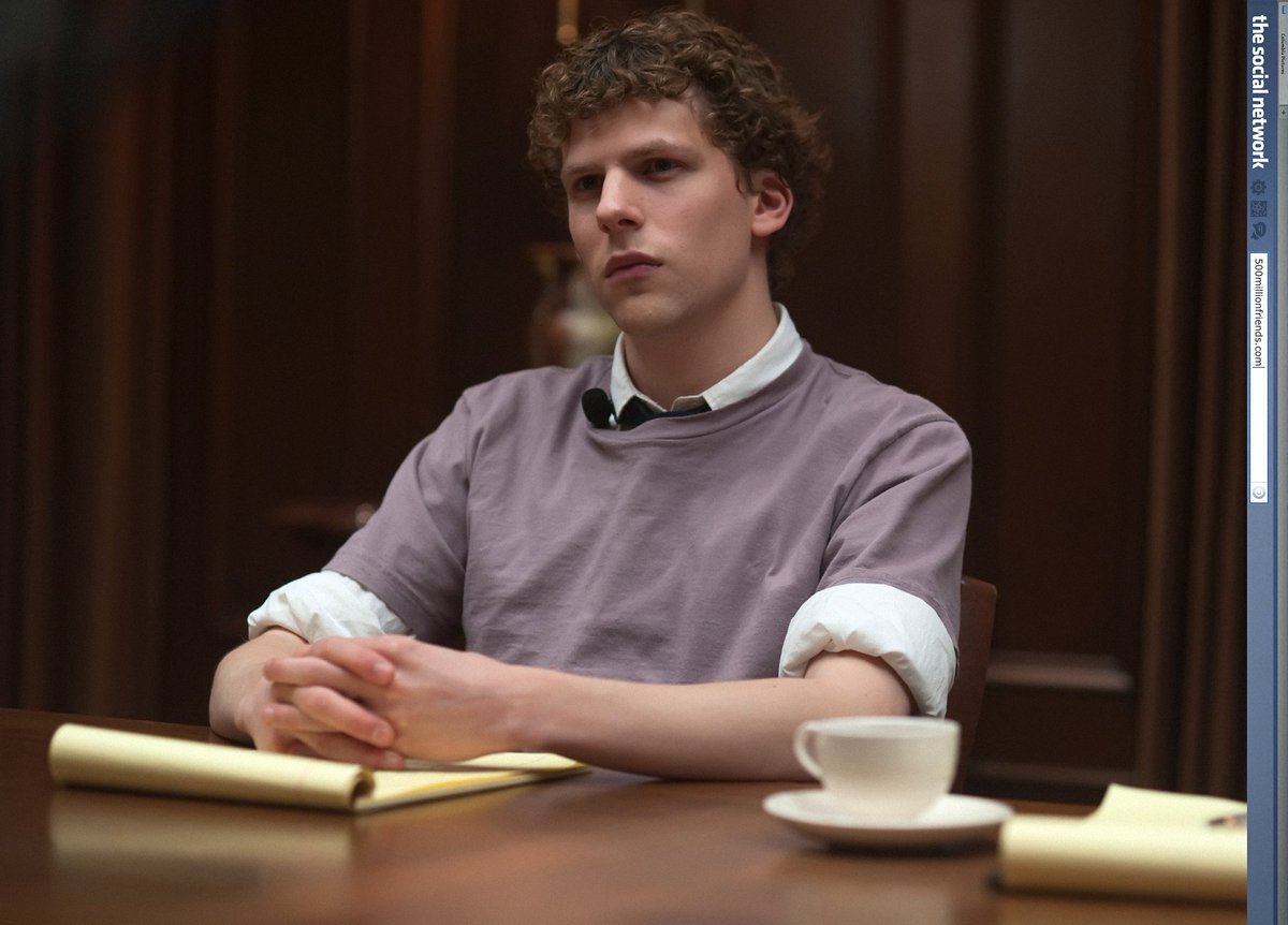 Jim_Gardner's tweet photo. How come Jesse Eisenberg looks more like Mark Zuckerberg than Mark Zuckerberg? https://t.co/xAW6yW8lrx