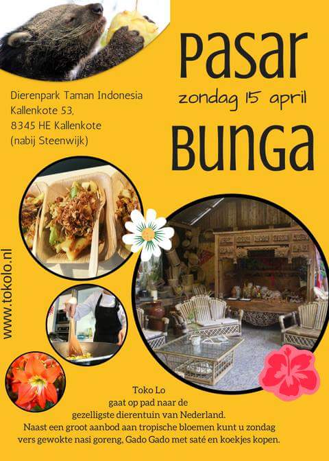 Aanstaande zondag weer terug voor de Pasar Bunga in de leukste dierentuin van Nederland. DIERENPARK Taman Indonesia in Kallenkote.