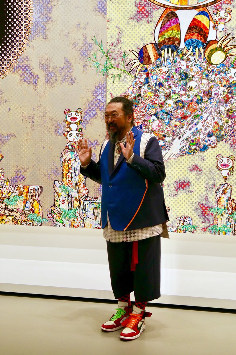 emmenex's tweet photo. Ce soir à la @FondationLV : superbe rencontre avec un dieu vivant de l’art japonais : Takashi Murakami
#TropClasse ! 

#EmptyFLV 
#audiapasondumonde 
#paris https://t.co/pYt66sBDxy