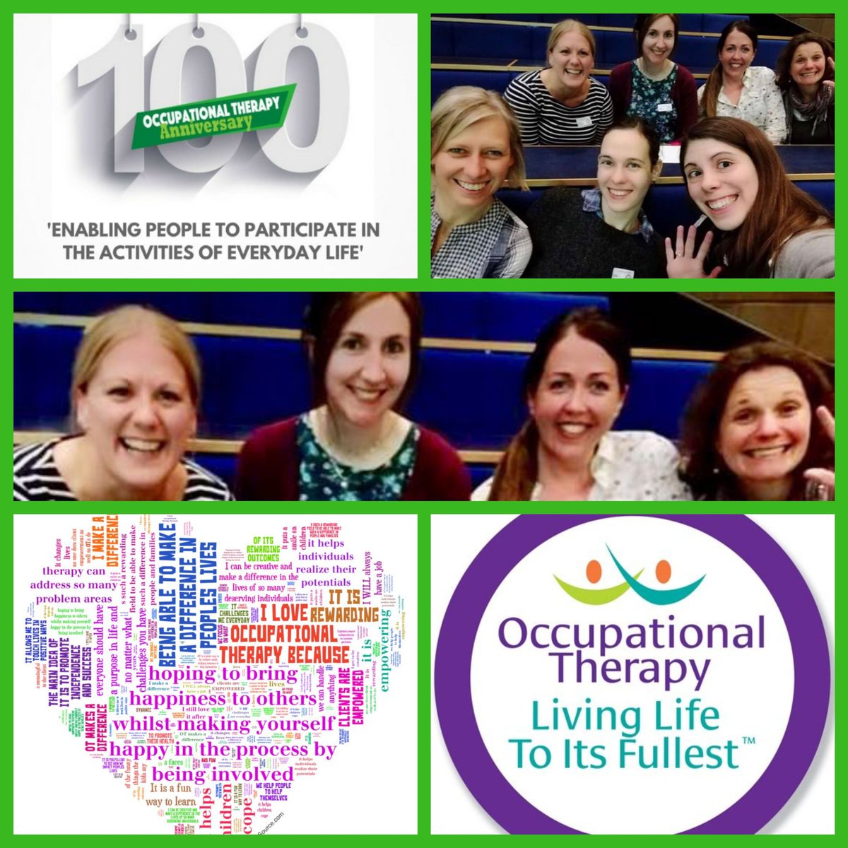 Leigh68814113's tweet photo. An inspirational day. We can't wait to qualify now ๐ค. Time to get out there and make a difference. Loved looking back and how the profession has moved forward ๐. Nice to see the yr 2's ๐. @Bournemouth_OT @annalOTstudent #loveOT #OT100 https://t.co/nILlnJVMlH