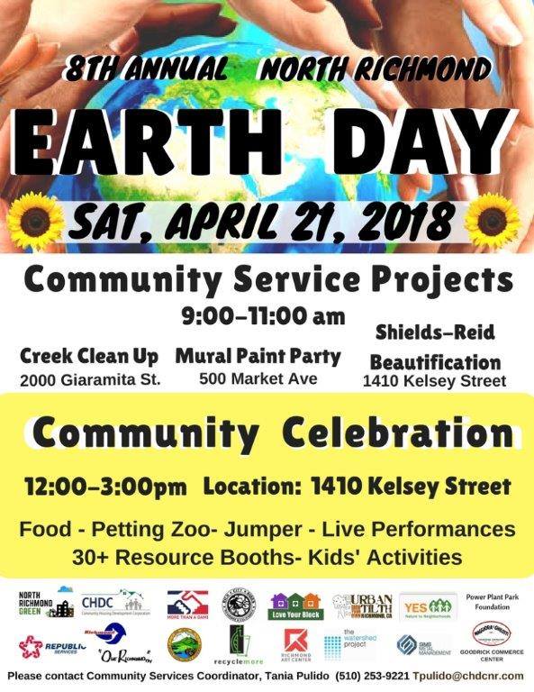 roberthrogers1's tweet photo. In addition to our Mural Paint Party, we will be cleaning up Wildcat Creek and Shields-Reid Park. Get involved, we all play a part in loving our block. #NRED2018 #OurNorthRichmond #EarthDay @onewatershed @supejohngioia @cccpublicworks @RichmonStandard https://t.co/bwG1GVSfTH