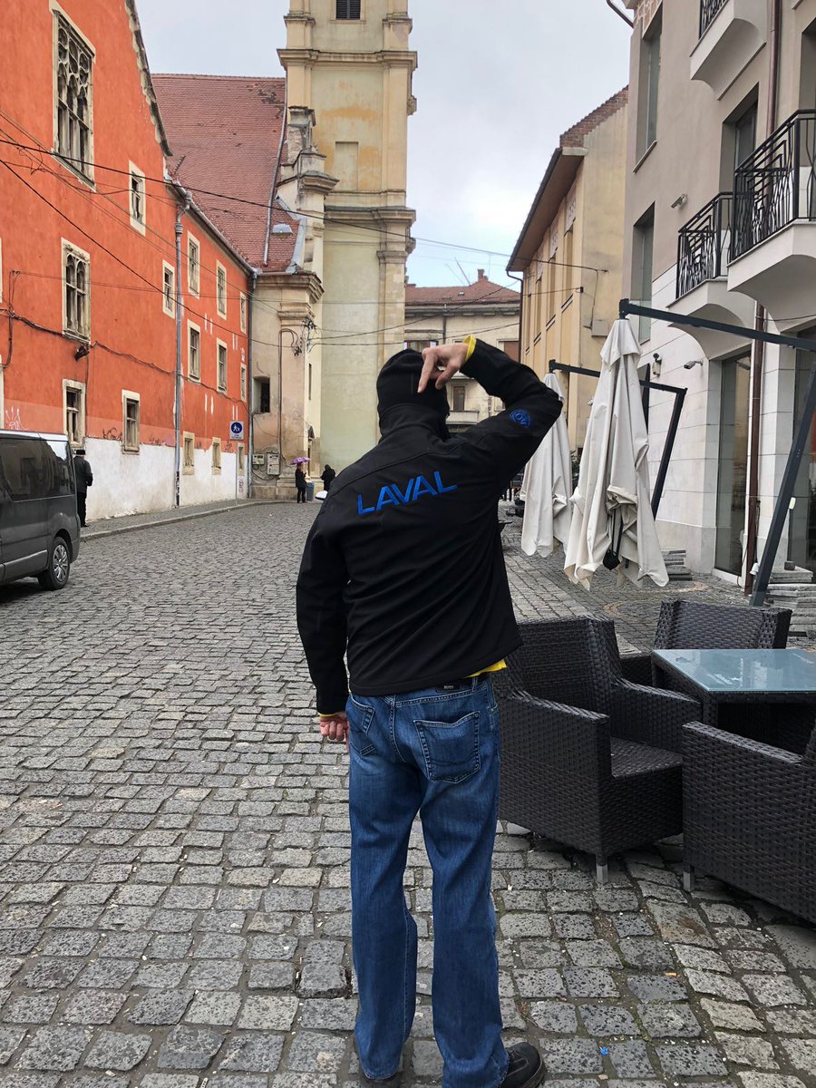 Lavaltool's tweet photo. SPOTTED! LAVAL jacket being represented all the way in Europe! #amazing #teamlaval #aroundtheworld #yqgsupport https://t.co/2xwso1ooos