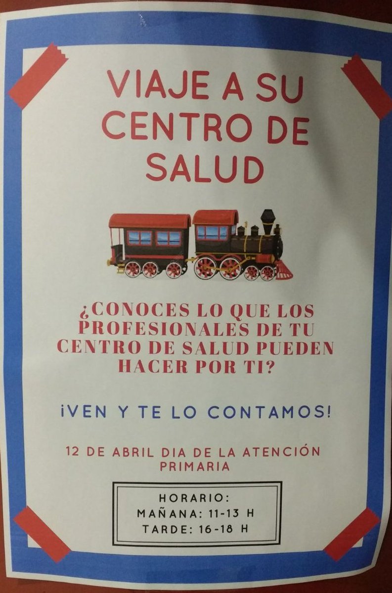 centrosaludgoya's tweet photo. 12 de abril día de la Atencion Primaria, ¿ seguro que sabes todo lo que hacemos en tu centro de salud? Te lo contamos mientras viajamos juntos. De 11 a 13 y de 16 a 18 horas lo descubriremos juntos #EMSContigo @SaludMadrid @soriano_p @martascelaya @eruizescudero @fpradosroa https://t.co/XtrwkhM3c1