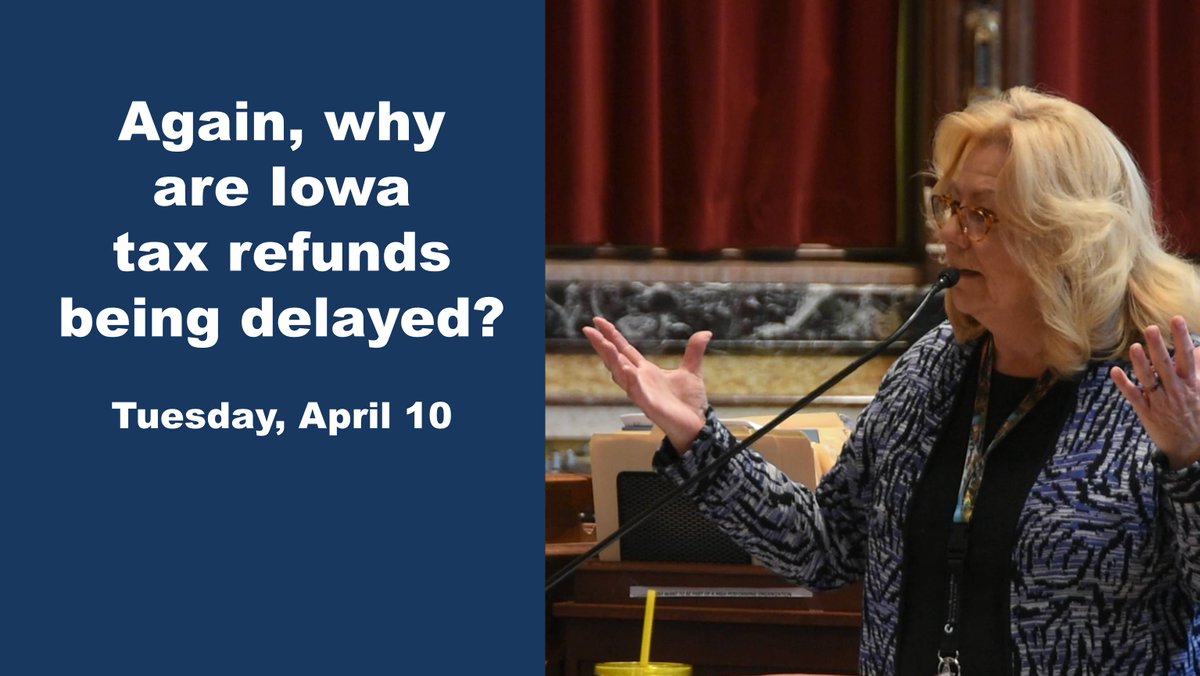 Senator Jochum <a href="/PJochum/">Pam Jochum</a> asks "What’s behind the delay in Iowa tax refunds?" youtu.be/QxlBJvBNgFM via <a href="/YouTube/">YouTube</a>

#ialegis #iagov #iadems