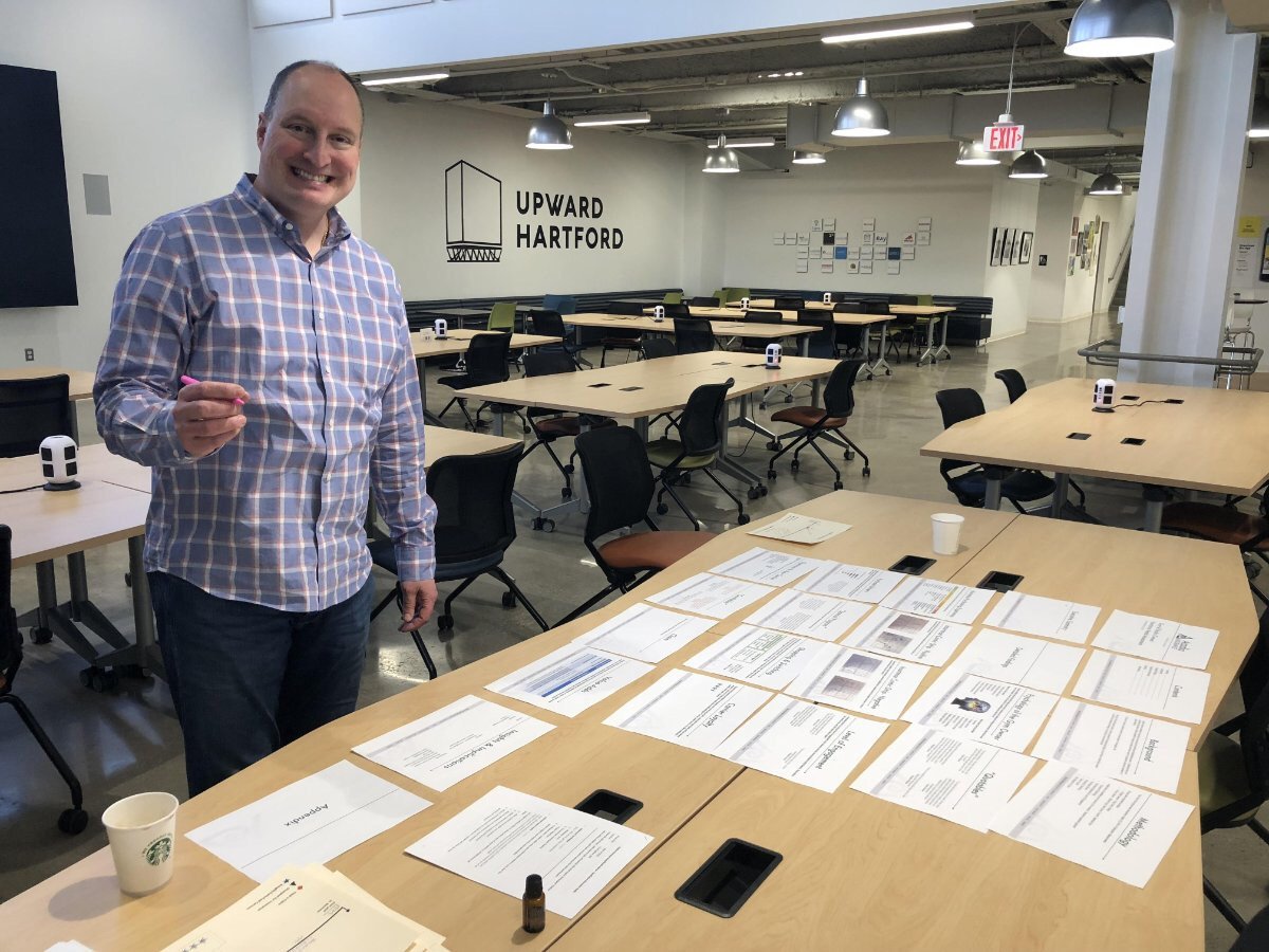 upwardhartford's tweet image. Who said reports aren&apos;t fun?! #ExperienceDesignInternational 💡📜✏️📝 #IdeasStartHere #StrategyMapping #Newproductdevelopment #Marketing #Hartford