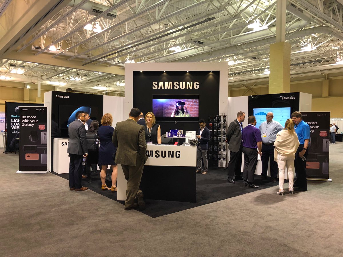 Visit_Visual's tweet photo. Opening day of #TesscoOne in Charleston. Booth # 803 is hoppin'. Have a great show, Samsung! https://t.co/xWto4Z8Lyr