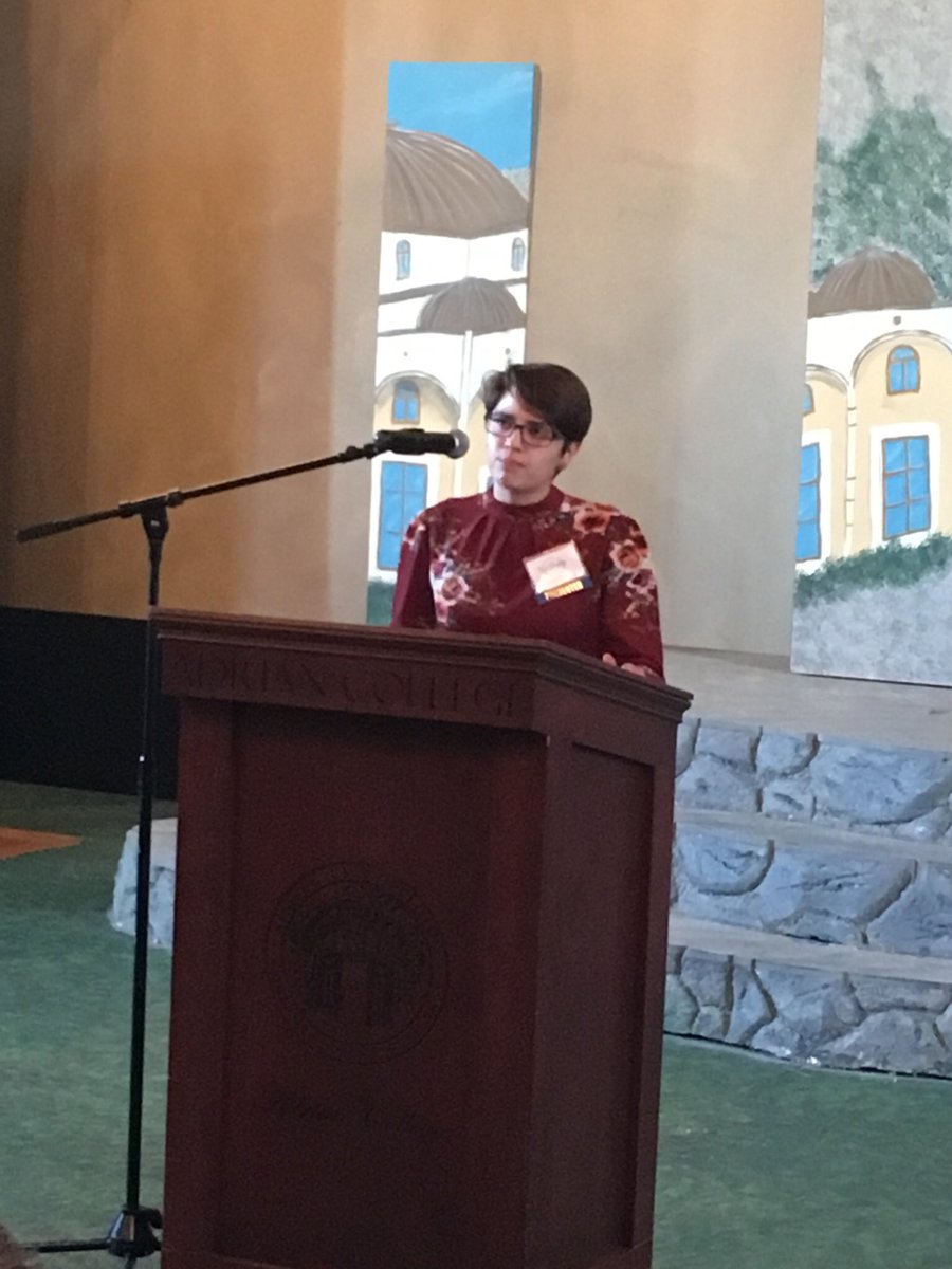 AC_COREDept's tweet photo. Sydney St. John competes in the Williams Oratorical Cup competition during @AC_Ribbons Day. #ACROE2018 https://t.co/wAesnhqu8I