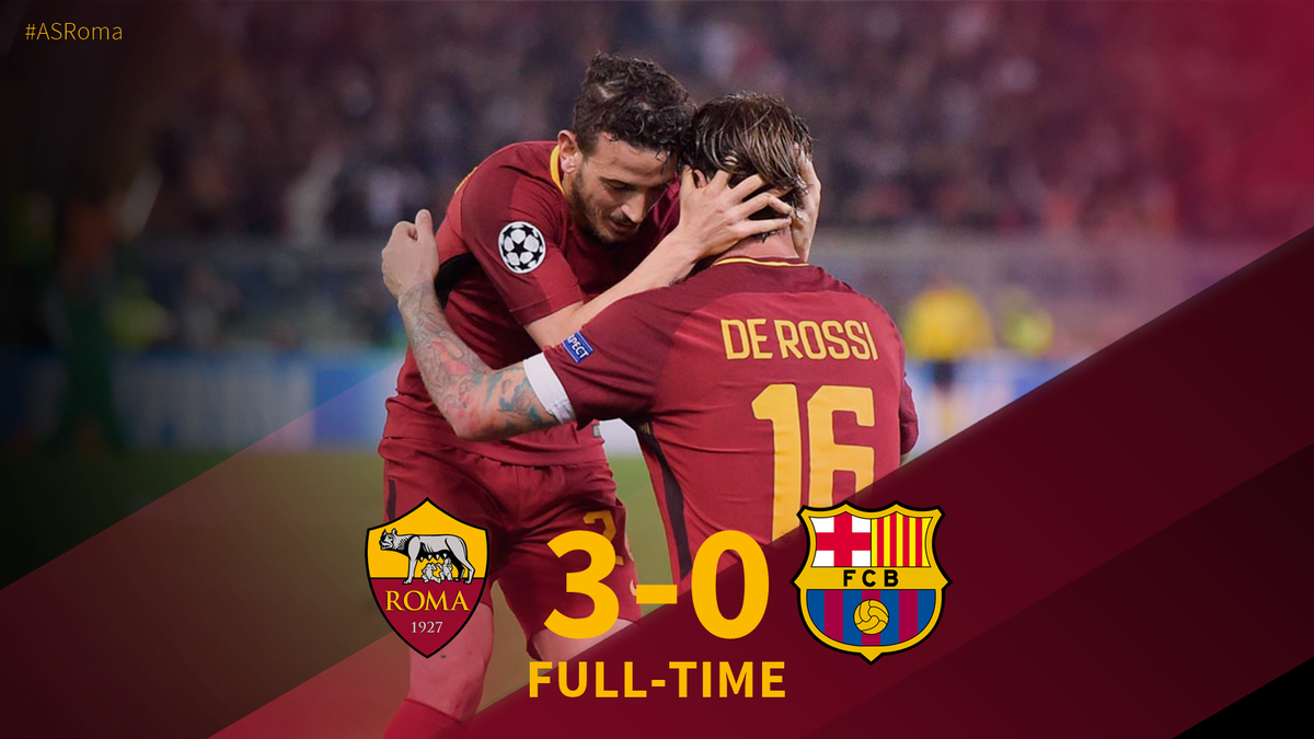 ¡ESTAMOS EN SEMIFINALEEEEES ESTAMOS EN SEMIFINALEEEEEES ESTAMOS EN SEMIFINALEEES ESTAMOS EN SEMIFINALEEEEEES ESTAMOS EN SEMIFINALEEEEEEEEEEEEEEEEEEES ESTAMOS EN SEMIFINALEEEEEEEEEEEEEEEEEES ESTAMOS EN SEMIFINALEEEEEEEEES ESTAMOS EN SEMIFINALEEEEES!

#RomaBarca 3️⃣-0⃣