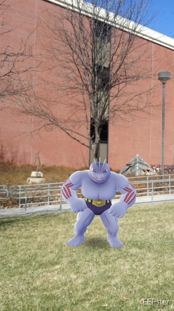 EdwinPeng88's tweet photo. Loving this #PokemonGOGen1 event!
I am embarrassed that I never caught/evolved a #Machomp.
Got this #Machoke throwing punches in front of @NebEngineering @UNLincoln - need just a few more candies!
#GottaCatchEmAll
#PokemonGO
#TeamMystic https://t.co/hIe1GidKYX