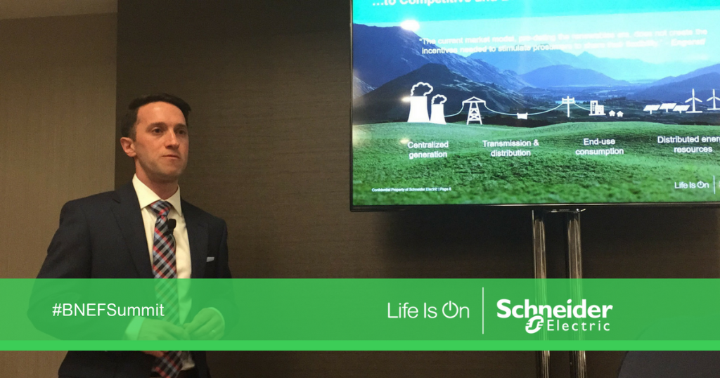 SchneiderElec's tweet photo. Exponential capabilities, declining costs. A world of connected devices. Distributed real-time control. Technology innovation that’s giving rise to the #MeshGrid. #BNEFSummit https://t.co/fF94ApQBIk https://t.co/WpINOZ6o5H