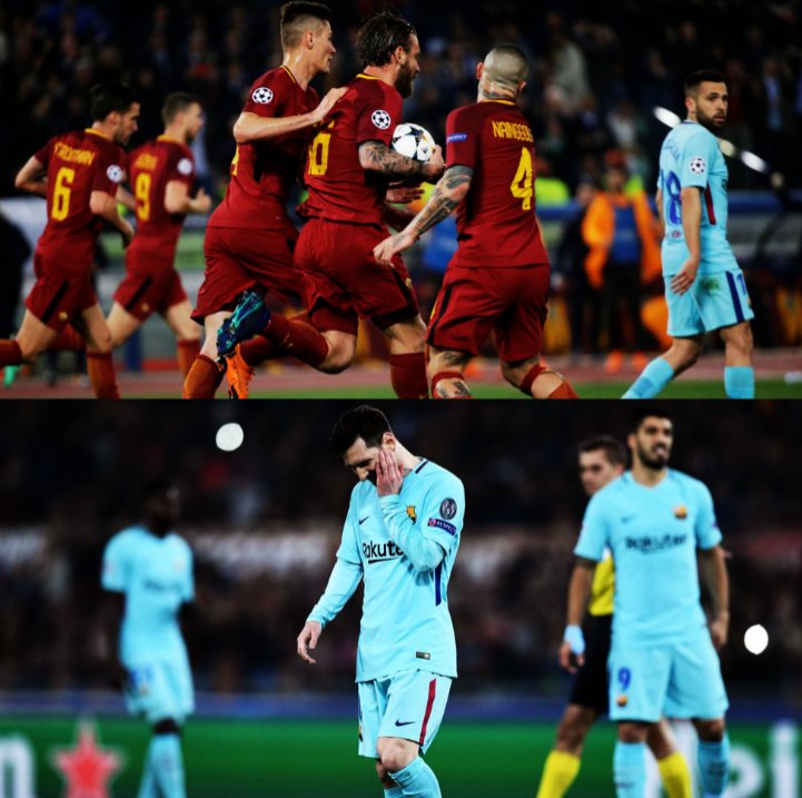 JLSanchez78's tweet photo. Fracaso estrepitoso del Barcelona. Le remonta la Cenicienta en un baño, correctivo sin paliativos (3-0). ¿Messi? Tercer año seguido eliminado en cuartos. ¿Triplete? https://t.co/ofavBPUxOR