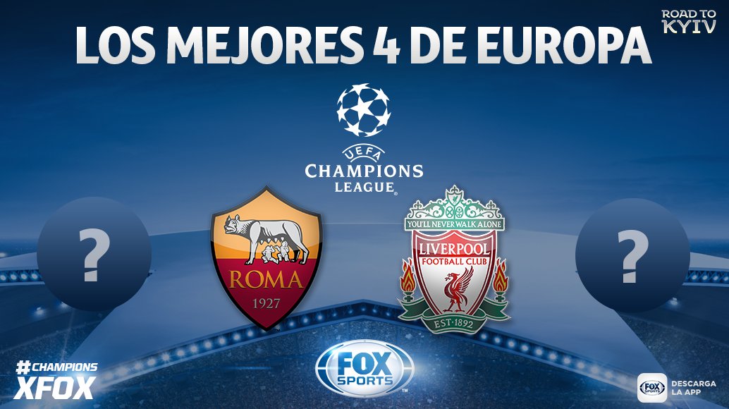 FOXSportsMX's tweet photo. ¡CÓMO!

¿NI BARCELONA NI MANCHESTER CITY?

#ChampionsxFOX ¡Roma y Liverpool, en semifinales de la UEFA Champions League! https://t.co/6XHWQGhB0f
