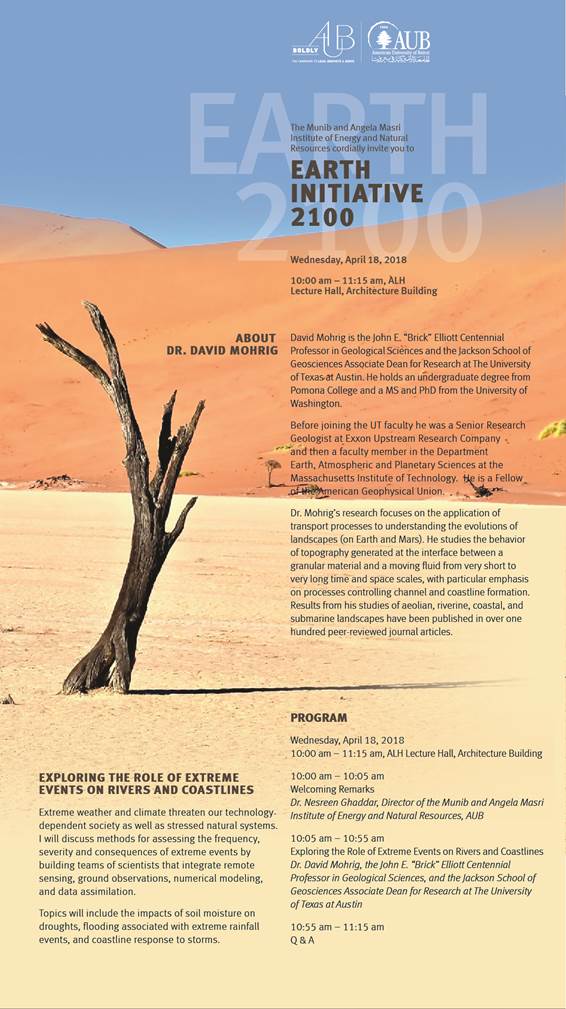 Energy_AUB's tweet photo. Invitation to Exploring the Role of Extreme Events on Rivers and Coastlines - ALH- Architecture Building @MSFEA_AUB @AUB_Lebanon https://t.co/x5pJXL7YNE