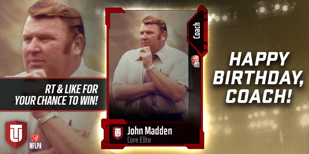 Wish Coach Madden a Happy Birthday using the hashtag #HappyBirthdayCoachMadden 

We’re giving away FIVE Tier 3 Maddens tonight, OR TEN if #HappyBirthdayCoachMadden trends TONIGHT 🎉💥🎊🎁🎈🎂

RT &amp; LIKE for a chance to win! 

#HappyBirthdayCoachMadden