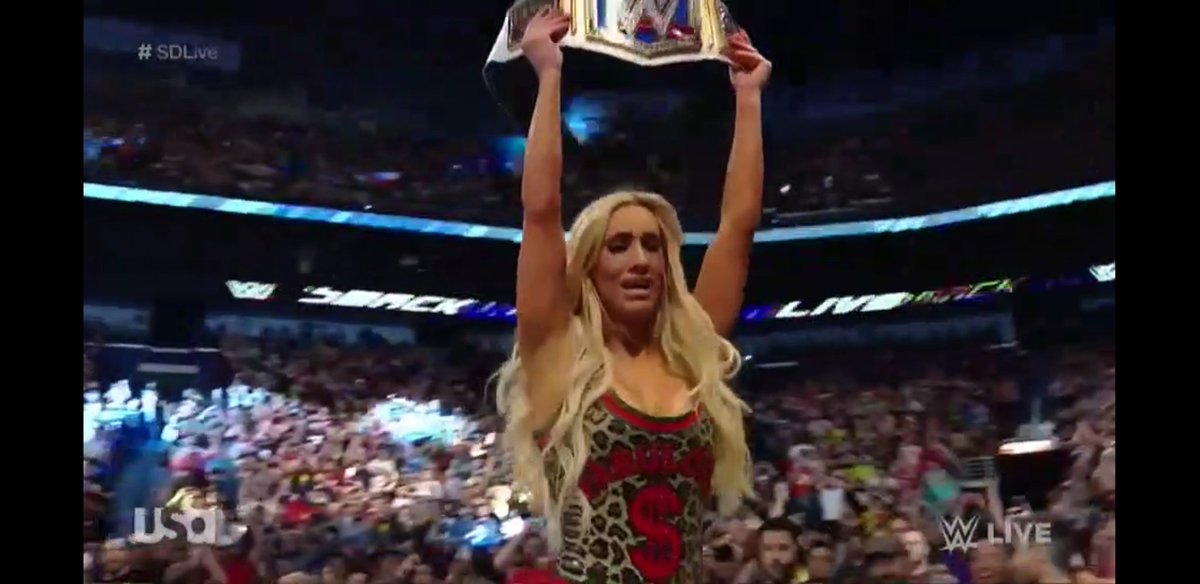 EmperorSyafiq's tweet photo. @CarmellaWWE #SDLiveAfterMania #NEWSMACKDOWNWOMENSCHAMPION #MMITB #MITB MAKING HISTORY AGAIN!!! ๐ค https://t.co/40RHHK76HG