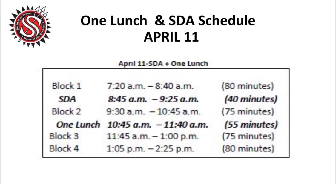 SalemSCA's tweet photo. Don’t forget that One Lunch and SunDevil Advisory are tomorrow! https://t.co/Zl6K89wBAq