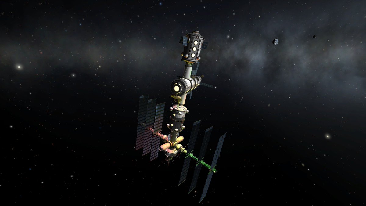 rocketboostgame's tweet image. This is the result of tonight stream. A nice big station around Minmus.