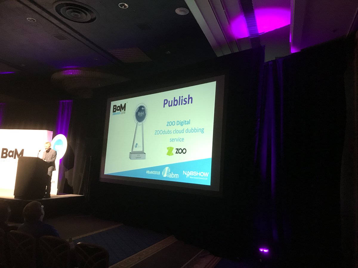 TheIABM's tweet photo. The winner in the Publish category is... @zoodigitalgroup - congratulations #BaM2018 https://t.co/TChroGnGlN