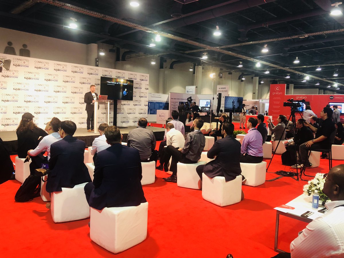 nordija's tweet photo. Our CEO Thomas Christensen on the stage at #NAB explaining his view on ‘Is it the End of TV as We know it?’
#LasVegas #Connectedmedia https://t.co/4ovoq9X4Ru