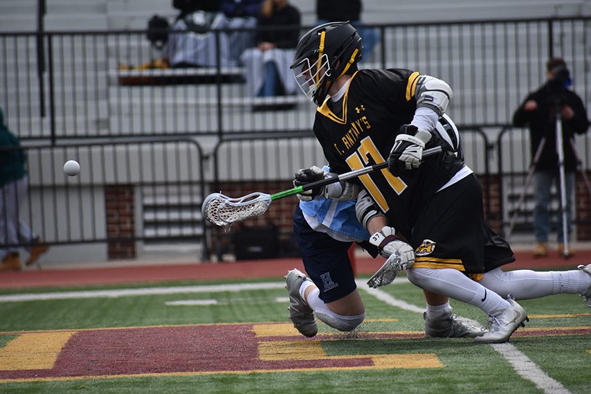 LaxRising's tweet photo. ICYMI: St. Anthony’s scored a big win over Haverford at the Checking for Cancer event this weekend. Story from @MChandik26: https://t.co/ahSULmbliV #lacrosse #checkingforcancer #stanthonys #haverford https://t.co/at6xTFteNI