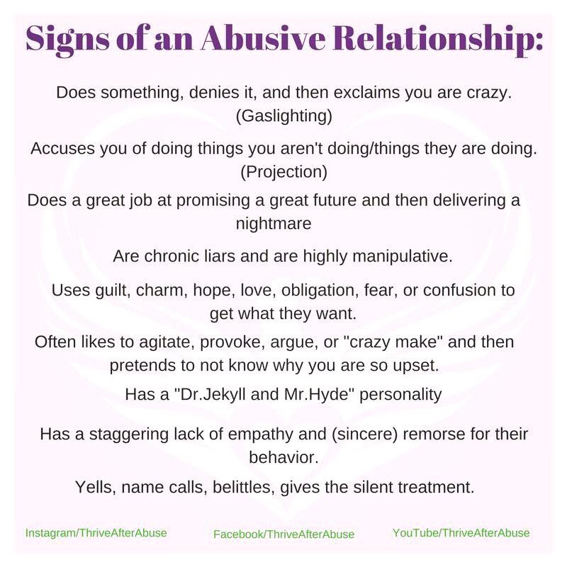 STgirlforlife_'s tweet photo. Signs someone is abusive... #AbusePrevention #AbuseAwareness https://t.co/7gn6aPpWeV