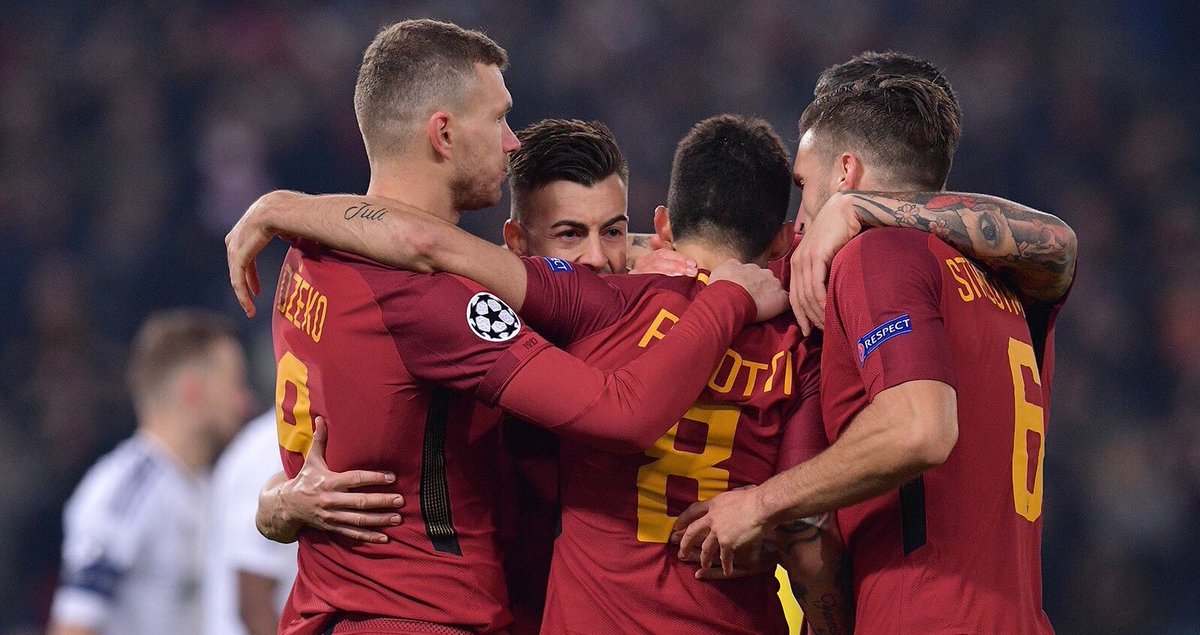 PremLeaguePanel's tweet photo. Roma stripped 3 of their best assets in the summer in Salah,Paredes+Rüdiger, as well as losing manager Spalletti to rivals Inter

Yet,they topped a group containing Chelsea+Atlético &amp; went on to KO Barcelona: many people's favourites for the competiton

What an achievement 👏👏👏 https://t.co/J1MiVRGMTi