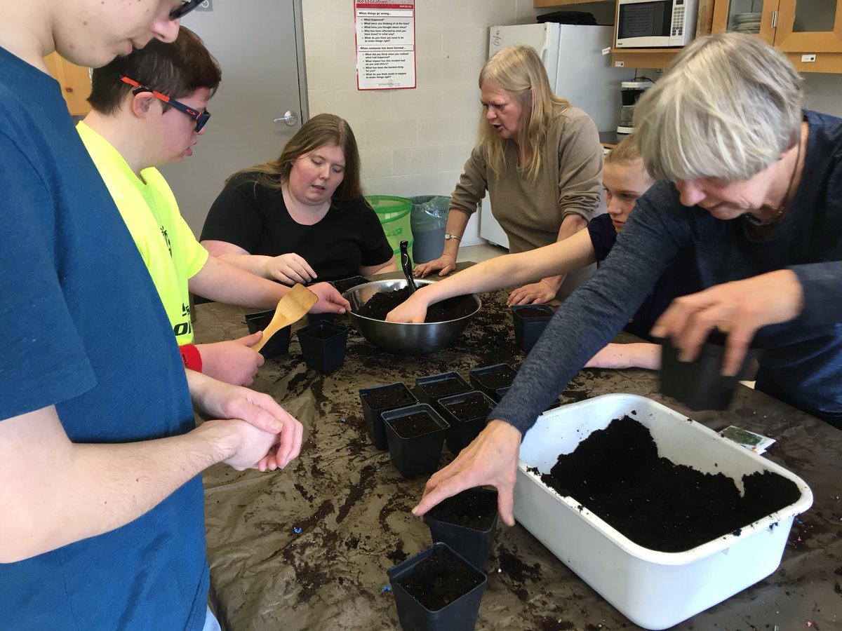 jules_yates3's tweet image. Our Life Skills class looks like a greenhouse - beautiful! It was fun planting today! Excellent teamwork! @infobml #thelakerway #BMLSSlearns