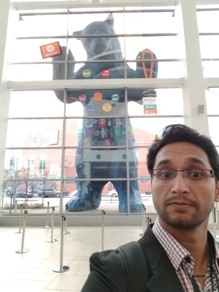 Look who's peeking from the window #SASGF #BlueBear