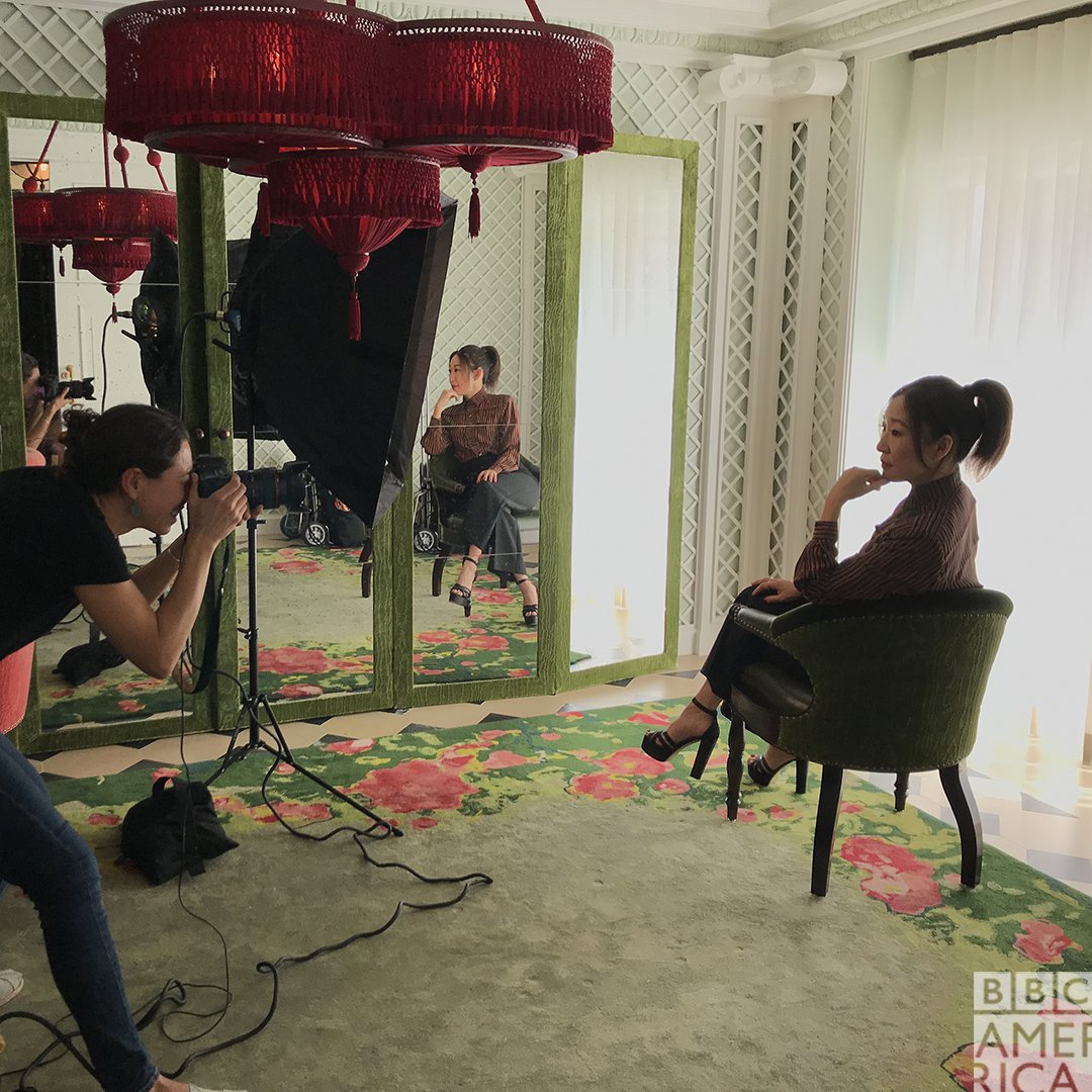 KillingEve's tweet photo. 📸 We're following @IamSandraOh and @ComerJodie everywhere. #KillingEve https://t.co/IfkGt138mB
