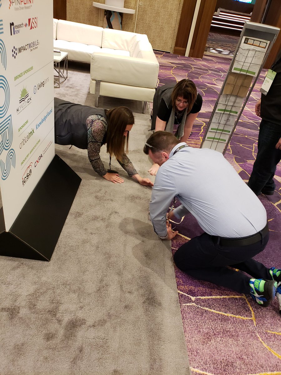 joshmskinner's tweet photo. .@TroyMonney and the @MaritzCX team making sure you don't trip in the networking hall! #teamworkmakesthedreamwork #cxfusion2018 #CXFusion https://t.co/jnWXR1DNml https://t.co/ftj9VmexKC