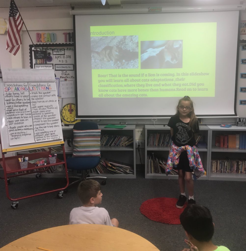 AngelaNHuffman's tweet photo. Non-fiction books, turned slideshow, turned expert presentations. These 2nd graders are growing &amp; building their presentation literacy everyday❤️ @avocadogators @CajonValleyUSD @kathyharmel https://t.co/CKQGU4yGED