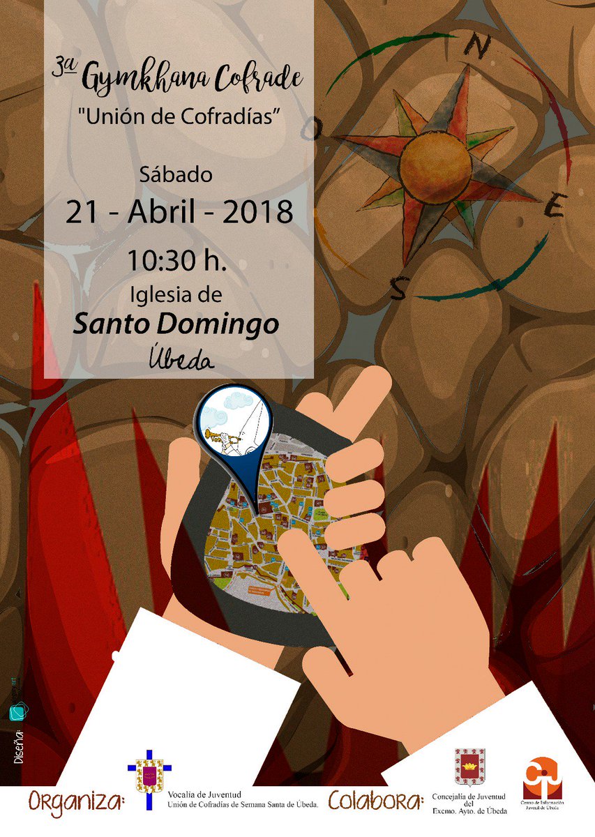 III GYMKHANA COFRADE "UNIÓN DE COFRADÍAS" | Desde la Vocalía de Juventud de la Unión de Cofradías de Semana Santa se ha organizado, un año más, la Gymkhana Cofrade que será el 21 de abril, sábado, a las 10:30 horas en la Iglesia de Santo Domingo.

¡Os esperamos para aprender!