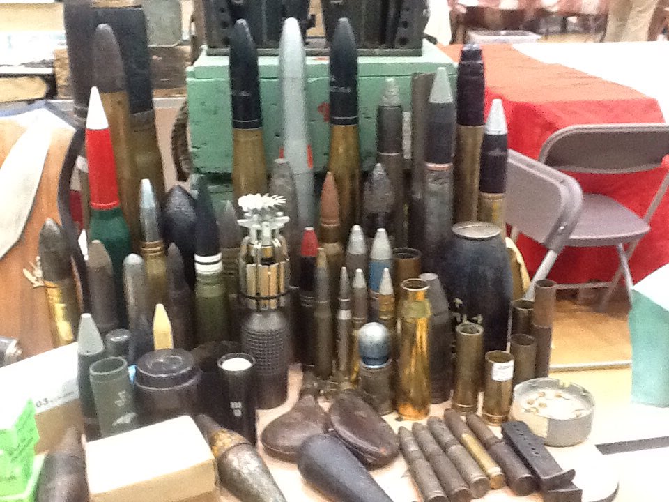 NorfolkFairs's tweet photo. Thetford #norfolk #militaria fair THIS SUNDAY APRIL 15th. #grenades #de-acts #ww2 #ww1 open 10 til 2 @militariafair @CinquePortsMil Pls #rt https://t.co/2SQeZFK0ET