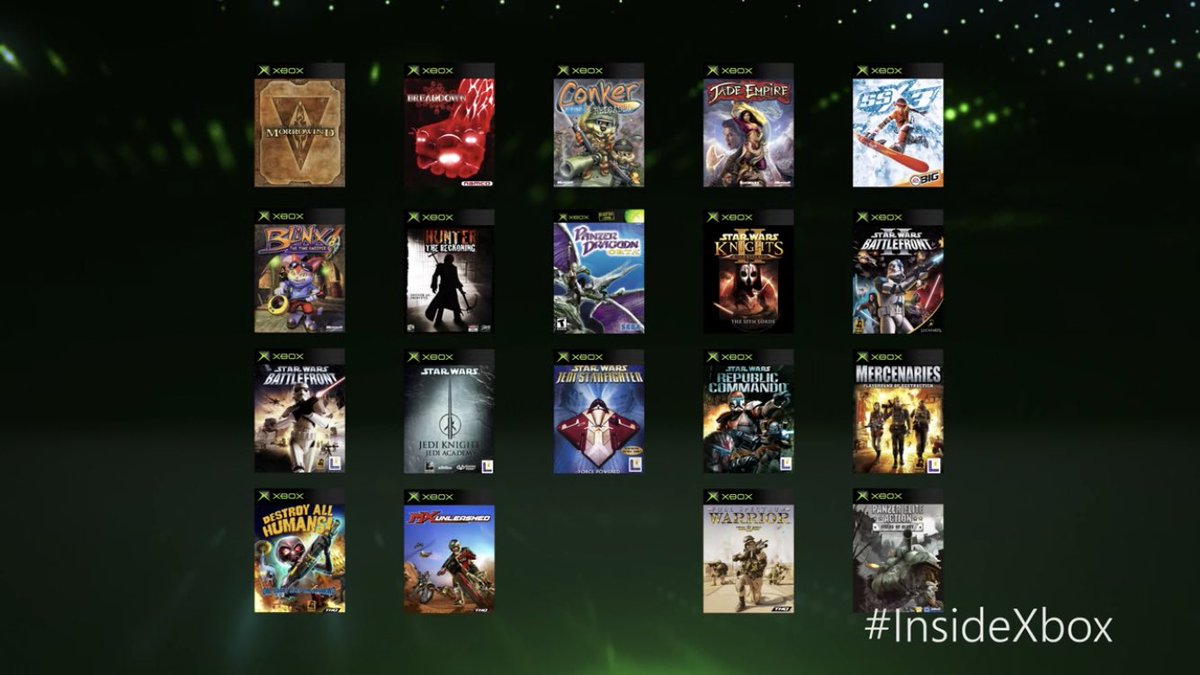 XBGamerDad's tweet photo. This is an amazing list of backward compatible Xbox Original games. We’re excited. Thank you #InsideXbox #Xbox @XboxAustralia @Xbox @XboxQwik @wcstillwell @aarongreenberg https://t.co/qrSdnmteur https://t.co/j2M4OAl7D7