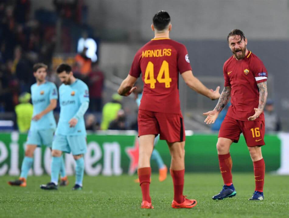 Barcelona sofre vitória esmagadora frente ao ROMA tve24.com/desporto/despo…