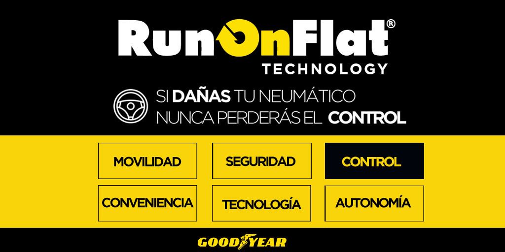 GoodyearCL's tweet photo. ¡Que nada detenga tus mejores momentos! 😎💥 Toma el control de tu auto con
 #RunOnFlat y viaja sin presión de aire hasta 80 km. a 80 km/h. Encuéntralos acá ➡ https://t.co/mu2yqJf4Uz https://t.co/EVsPKv4voo
