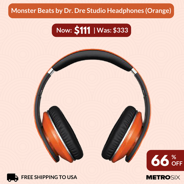 metrosix's tweet photo. CLEARANCE: Beats Dre Studio Headphones (Orange). 66% OFF. FREE Shipping to USA, UK, AU &amp; HK. Buy now >> https://t.co/um0cMGqi0v https://t.co/aCnwnXy9YS