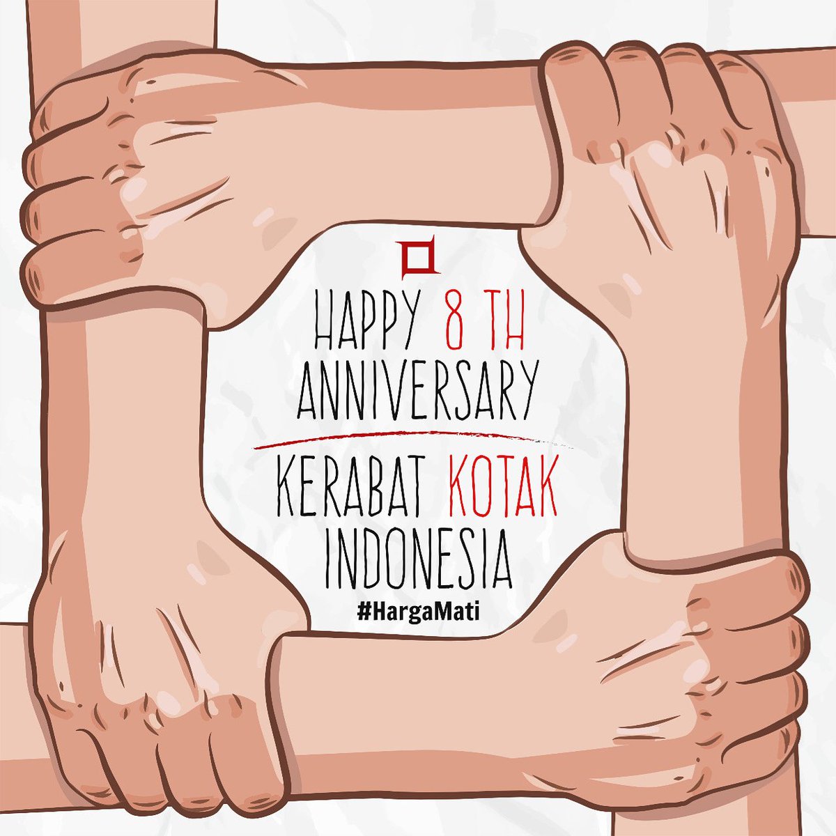 Selamat ulang tahun ke 8 kerabatkotakindonesia
Apapun yang terjadi kita harus tetap bersama,berjalan dan berkembang. Sekali lagi selamat ulang tahun keluarga besarku KERABAT KOTAK INDONESIA, 
Salam HARGA MATI

#8tahunkerabatkotak
#KotakMasihAda