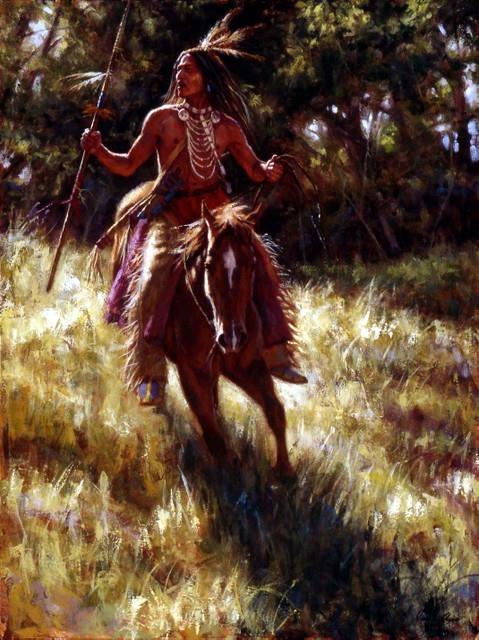 ChitkwesuManetu's tweet photo. Artist ~ James Ayers

"Authority of the Warrior"a confident Lakota warrior on horseback. His power on the battlefield is supreme: few can even claim to match his skill. https://t.co/OFMSvgXTGd