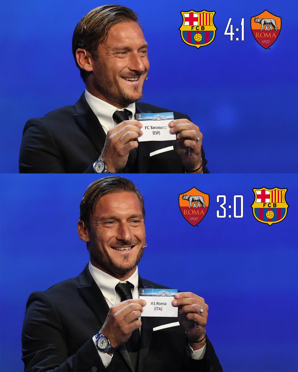 Император что-то знал!
<a href="/OfficialASRoma/">AS Roma</a> #Totti #ASRoma #RomaBarca #UCL
