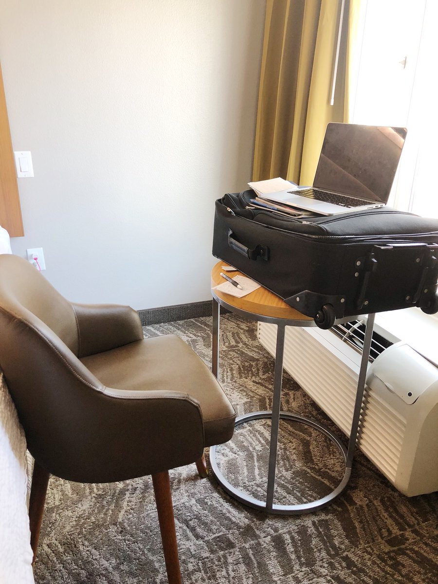 bucgal83's tweet photo. When you can work from anywhere (and you’re out of town with your videographer hubby who is at a conference), you get creative and make a tripod out of a suitcase in order to make videos for your team. #NABShow2018 #Vegas #WorkFromHome #NaturalLiving #WAHM #SAHM #MakeItWithOils https://t.co/M6HkLNgRZK