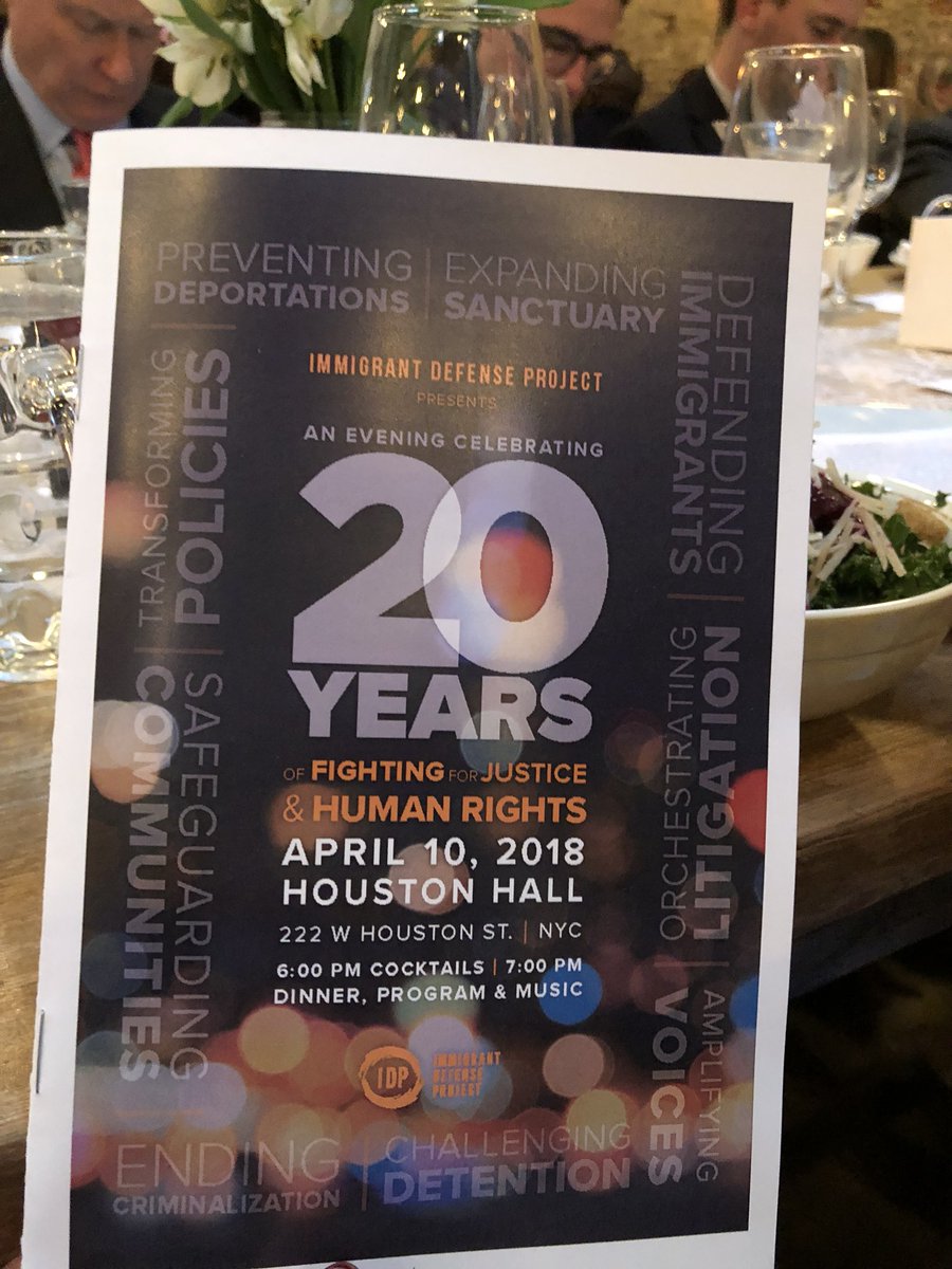 Working to build a world that upholds the dignity of all human beings. #idpgala2018 #immigration