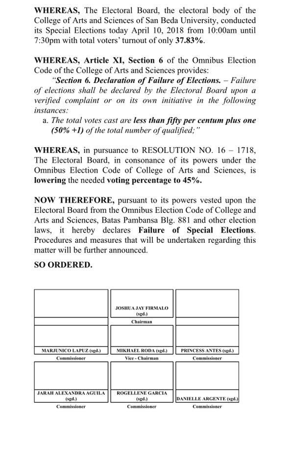 TheELBO_sbc's tweet photo. Resolution No. 17 - 1718
Re: Failure of Special Elections https://t.co/G0YG8MfdYL