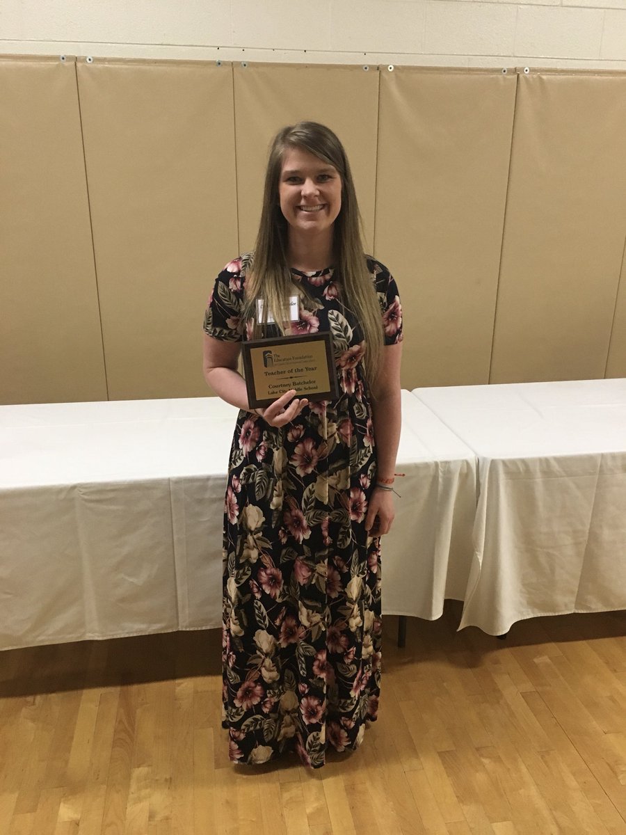 Congratulations to <a href="/LakeCityMiddle1/">Lake City Middle</a>  Teacher of the Year! Mrs. Batchelor is the heart of our school!!!