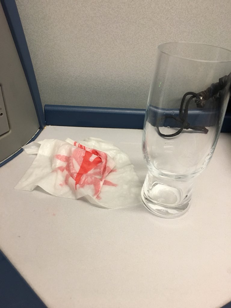 michaeldb_'s tweet photo. I’m 5 minutes into a flight to Amsterdam in business class and in spill my champagne. Classic. Dork. #classynotclassy https://t.co/i1hj9czmrk