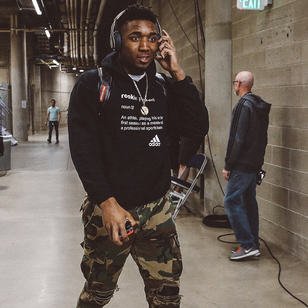 YourSports's tweet photo. Donovan Mitchell is trying to bury Ben Simmons in this ROTY Debate 💀

(Pic via @utahjazz) #NBA https://t.co/ElFrHQChI1