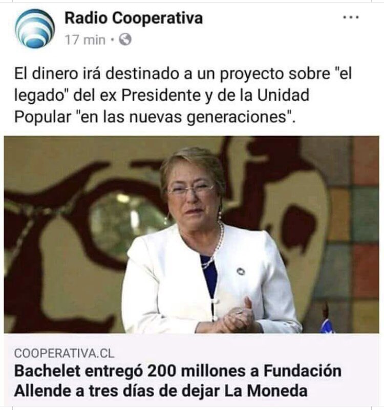 Pedrote42680211's tweet photo. Para los niños del Sename no había $$, pero para la Fundación Allende sí. Esas son las prioridades de la izquierda chilena. Que no se nos olvide. https://t.co/0xNAthJTRI