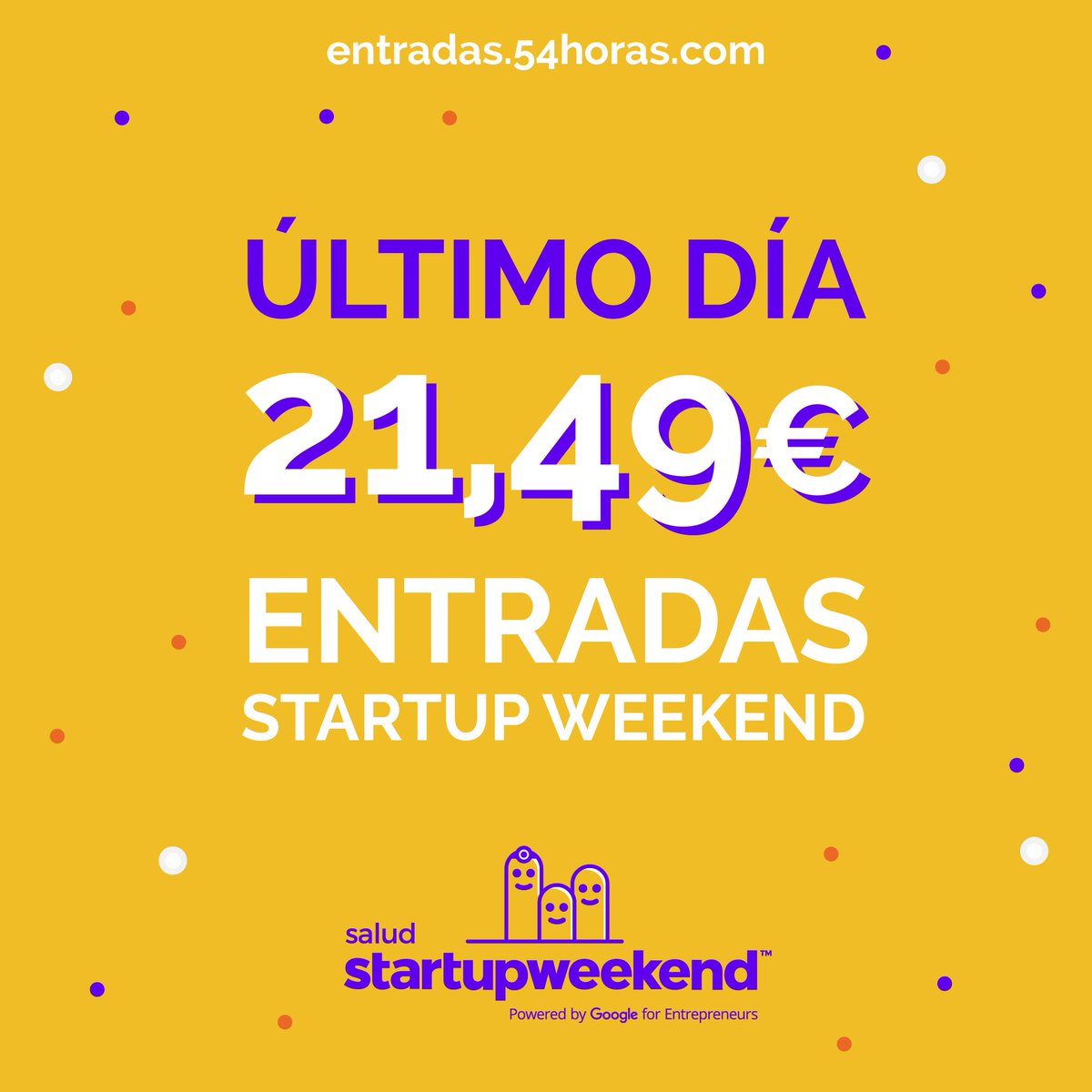 swcordobaodb's tweet photo. Hoy es el último día para comprar entradas a precio reducido, tienes hasta las 23:59. Si estás pensando venir, ¡es que tienes que venir! #swodb #startupweekend #startups #Entrepreneurship https://t.co/hiCxae7usl