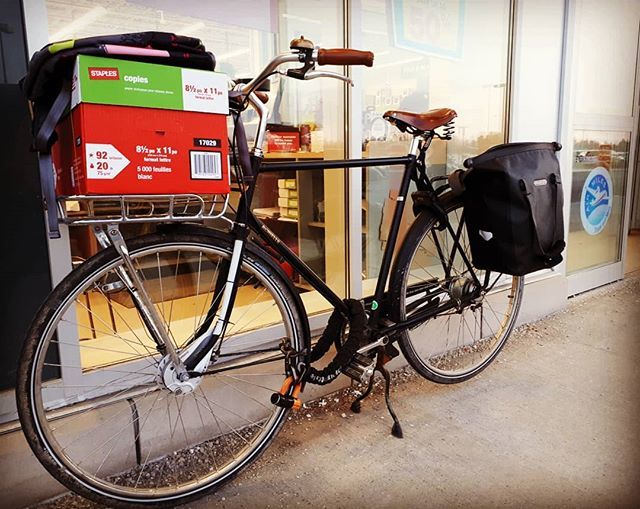 kemosite's tweet photo. That's a little heavy to steer. Good thing walking counts as sustainable transport. Racked up some more @airmiles_canada #MegaMiles #BikeBrampton https://t.co/9bSrzaHkSZ https://t.co/qorTrqVcJA